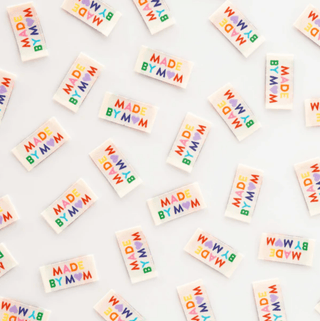 Sew-in Labels | 'Made by Mom' Rainbow - Emmaline Bags Inc.-Sewing Supplies & Notions