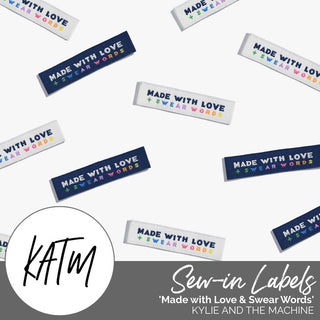 Sew - In Labels: 'Made With Love & Swear Words' | KATM - Emmaline Bags Inc. - Sewing Supplies & Notions