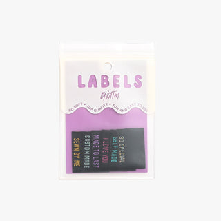 Sew - In Labels: Metallic Side Seam (Black) | KATM - Emmaline Bags Inc. - Sewing Supplies & Notions