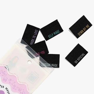 Sew - In Labels: Metallic Side Seam (Black) | KATM - Emmaline Bags Inc. - Sewing Supplies & Notions
