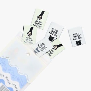 Sew-In Labels: 'My Cat Helped Make This' | KATM - Emmaline Bags Inc.-Sewing Supplies & Notions