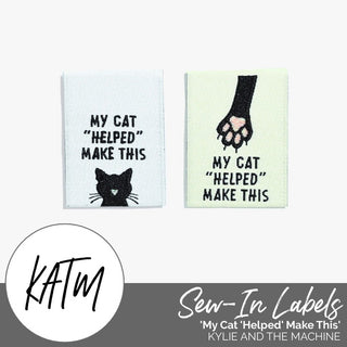 Sew-In Labels: 'My Cat Helped Make This' | KATM - Emmaline Bags Inc.-Sewing Supplies & Notions