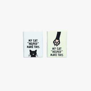 Sew-In Labels: 'My Cat Helped Make This' | KATM - Emmaline Bags Inc.-Sewing Supplies & Notions