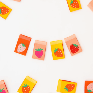Sew-in Labels | Strawberry Multipack - Emmaline Bags Inc.-Sewing Supplies & Notions