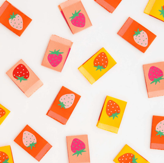 Sew-in Labels | Strawberry Multipack - Emmaline Bags Inc.-Sewing Supplies & Notions