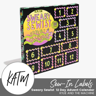 Sew-In Labels: 'Sweary Sewist' 12 Day Advent Calendar | KATM - Emmaline Bags Inc.-Sewing Supplies & Notions