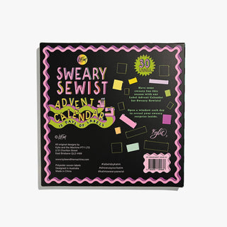 Sew-In Labels: 'Sweary Sewist' 12 Day Advent Calendar | KATM - Emmaline Bags Inc.-Sewing Supplies & Notions
