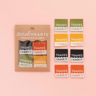 Sew-in Labels: 'Thanks I Made It' Multipack - Emmaline Bags Inc.-Sewing Supplies & Notions