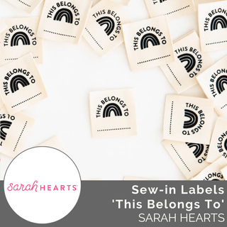 Sew - in Labels: 'This Belongs To' Cotton - Emmaline Bags Inc.