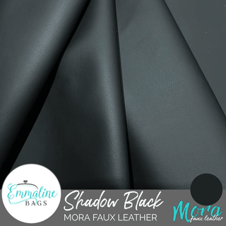 Shadow Black | Mora Faux Leather - Emmaline Bags Inc. - Fabric
