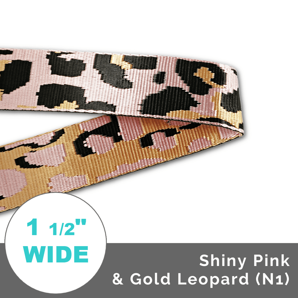 Shiny Leopard Polyester Webbing 1-1/2