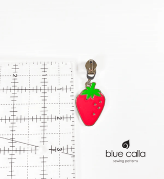 Slider with Enamel Strawberry Pull - SIZE5 (1 ONLY) - Emmaline Bags Inc. - Emmaline Zippers