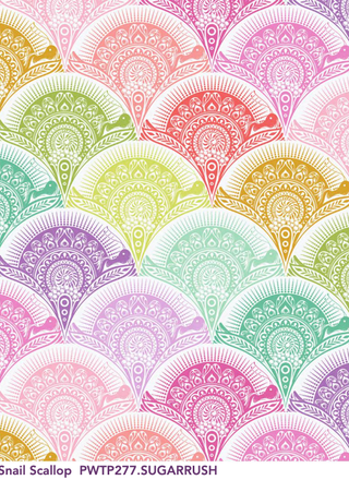 Snail Scallop Sugar Rush | Prince Charming Déjà Vu by Tula Pink (¼ Yard) - Emmaline Bags Inc.-Fabric