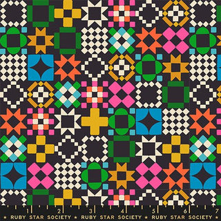 Soft Black Quilty as Charged | 1 800 Notion by Ruby Star Society (¼ Yard) - Emmaline Bags Inc.-Fabric