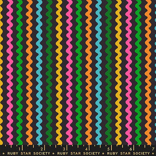Soft Black Ric Rac | 1 800 Notion by Ruby Star Society (¼ Yard) - Emmaline Bags Inc.-Fabric