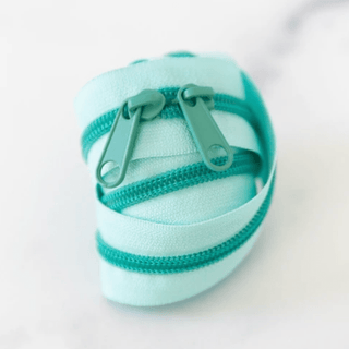 Spearmint | 30" Nylon Coil Zipper | *Size #5* with Two Pulls - Emmaline Bags Inc.-Bag Zippers