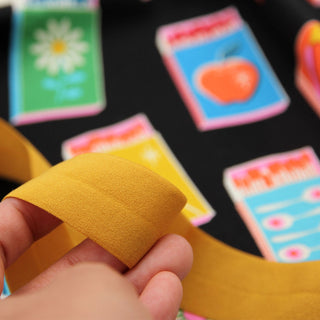 Spicy Mustard | Zipper Valley Fold Over Elastic | 1" (25 mm) (4 Yards) - Emmaline Bags Inc.-Sewing Supplies & Notions