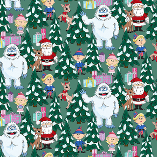 Spruce Scene | Rudolph the Red-Nosed Reindeer® for Northcott (¼ Yard) - Emmaline Bags Inc.-Fabric