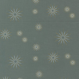 Stars Metallic in SMOKE // Shimmer by Moda (1/4 yard) - Emmaline Bags Inc.