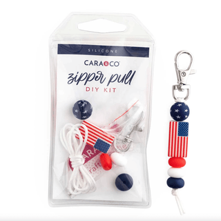 Stars & Stripes | DIY Zipper Charm Pull Kit - Emmaline Bags Inc. - Sewing Supplies & Notions