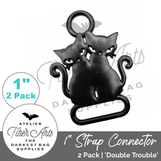 Strap Connector: 'Double Trouble' | for 1" (25mm) Straps (2 Pack) - Emmaline Bags Inc. - Bag Hardware