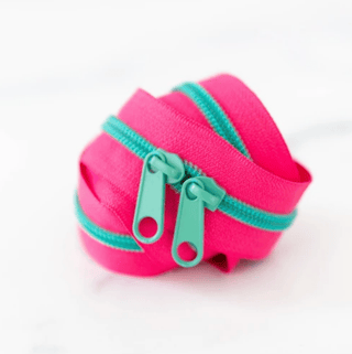 Strawberry | 30" Nylon Coil Zipper | *Size #5* with Two Pulls - Emmaline Bags Inc.-Bag Zippers
