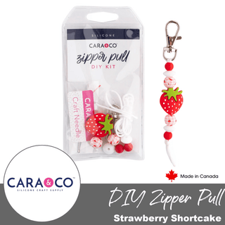 Strawberry Shortcake | DIY Zipper Charm Pull Kit - Emmaline Bags Inc. - Sewing Supplies & Notions