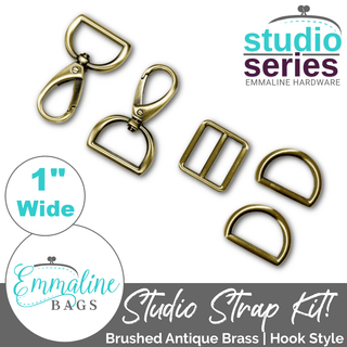Studio Series | Strap Kit - 1" (25 mm) Wide | HOOK Style - Emmaline Bags Inc. - Bag Hardware