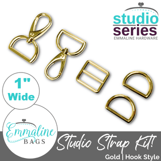 Studio Series | Strap Kit - 1" (25 mm) Wide | HOOK Style - Emmaline Bags Inc. - Bag Hardware