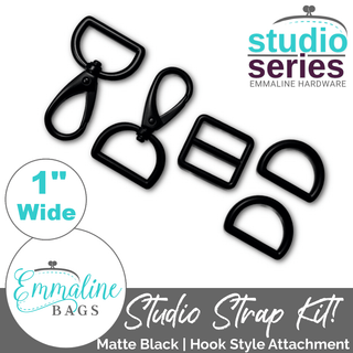 Studio Series | Strap Kit - 1" (25 mm) Wide | HOOK Style - Emmaline Bags Inc. - Bag Hardware