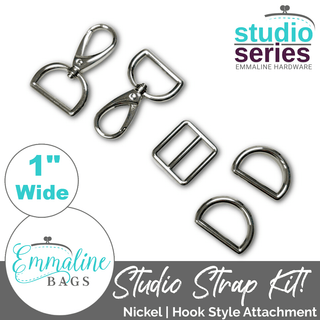 Studio Series | Strap Kit - 1" (25 mm) Wide | HOOK Style - Emmaline Bags Inc. - Bag Hardware