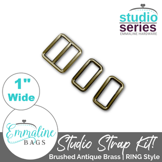 Studio Series | Strap Kit - 1" (25 mm) Wide | RING Style - Emmaline Bags Inc. - Bag Hardware