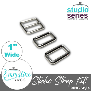 Studio Series | Strap Kit - 1" (25 mm) Wide | RING Style - Emmaline Bags Inc. - Bag Hardware