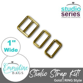 Studio Series | Strap Kit - 1" (25 mm) Wide | RING Style - Emmaline Bags Inc. - Bag Hardware