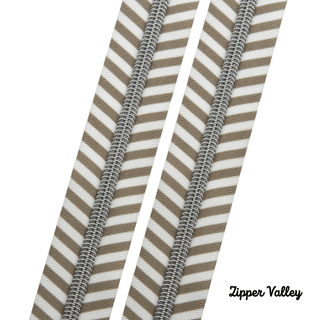 Subtle Chevron | Nylon Coil Zipper | Size 5 (3 Yards) - Emmaline Bags Inc. - Bag Zippers