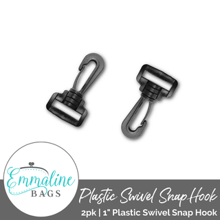 Swivel Snap Hooks | 1" PLASTIC (2 Pack) - Emmaline Bags Inc. - Bag Hardware