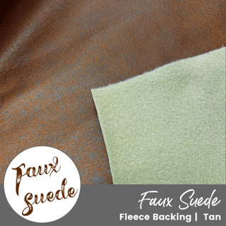 TAN | Faux Suede (per ¼ yard) - Emmaline Bags Inc.-Fabric