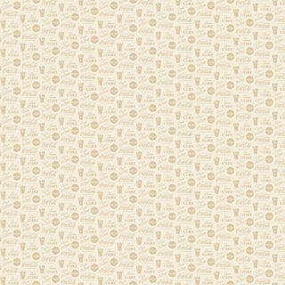 Taupe Coke // Coca - Cola for Northcott (1/4 yard) - Emmaline Bags Inc. - Fabric