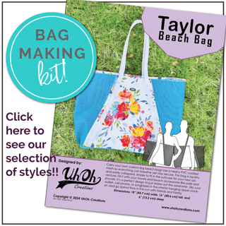 Taylor Beach Bag - COMPLETE KIT, Including Pattern, Fabric, Mesh, and Zipper - Emmaline Bags Inc.