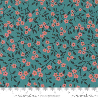 Teal Dogwood // Sagewood for Moda (1/4 yard) - Emmaline Bags Inc.