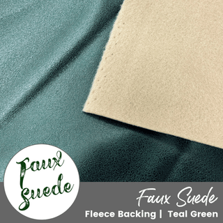 TEAL | Faux Suede (per ¼ yard) - Emmaline Bags Inc.-Fabric