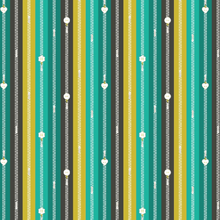 Teal Zippers | Bits and Bobs by Sarah Hearts (¼ Yard) - Emmaline Bags Inc.-Fabric