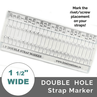Template: DOUBLE Hole Marker for 1 - 1/2" WIDE STRAPS - Emmaline Bags Inc.