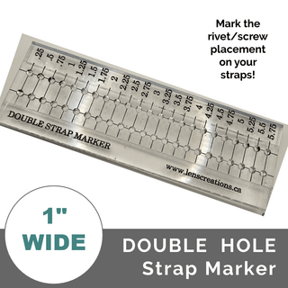 Template: DOUBLE Hole Marker for 1" WIDE STRAPS - Emmaline Bags Inc.