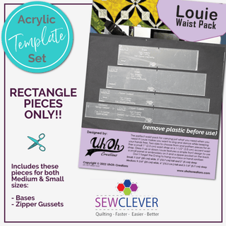 Template Set: The Louie Rectangle Gusset & Base Pieces - Emmaline Bags Inc.