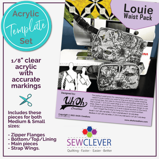 Template Set: The Louie Waist Pack Templates - Both Sizes (8 Pieces) - Emmaline Bags Inc.