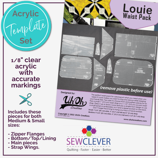 Template Set: The Louie Waist Pack Templates - Both Sizes (8 Pieces) - Emmaline Bags Inc.