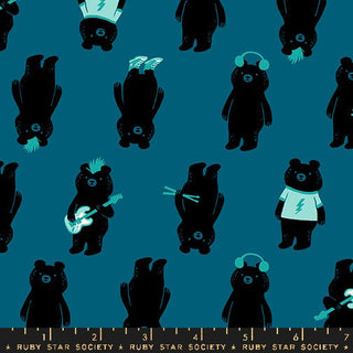 The Band in Thunder // Teddy & The Bears by Ruby Star Society (1/4 yard) - Emmaline Bags Inc.