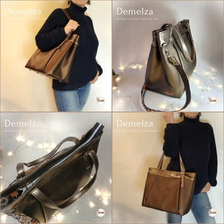 The Demelza Handbag by Country Cow Designs (Printed Paper Book Pattern) - Emmaline Bags Inc. - Sewing Patterns