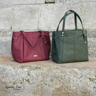 The Demelza Handbag by Country Cow Designs (Printed Paper Book Pattern) - Emmaline Bags Inc. - Sewing Patterns